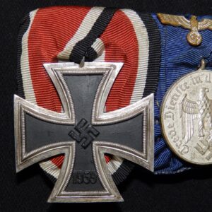 EK2 Schauerte & Hohfeld & 4-year service on medal bar (These crosses were previously attributed to Assmann)