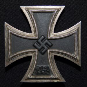 EK1 Iron Cross / Eisernes Kreuz Schauerte & Hohfeld pin back marked L/54 (with curved marked type)