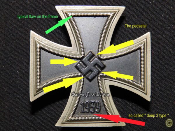 EK1 Iron Cross / Eisernes Kreuz Rudolf  Souval magnetic regular so called deep- 3 late type wartime period types - Image 7