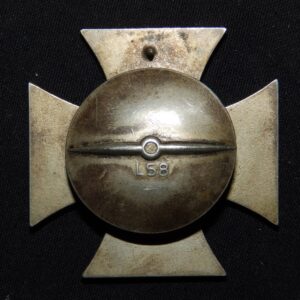 EK1 Iron Cross / Eisernes Kreuz Rudolf Souval marked mark L 58  screwback nonmagnetic /brass/ regular early wartime period types