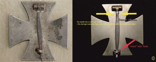 EK1 Iron Cross / Eisernes Kreuz Rudolf  Souval magnetic regular so called deep- 3 late type wartime period types - Image 12